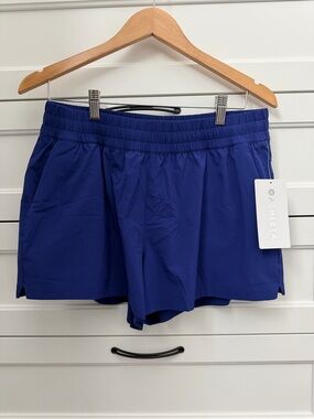 Athleta Royal Blue Athletic Shorts with Elastic Waist